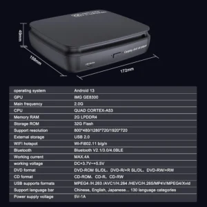 AUTOTOP Universal Car DVD CD Multimedia