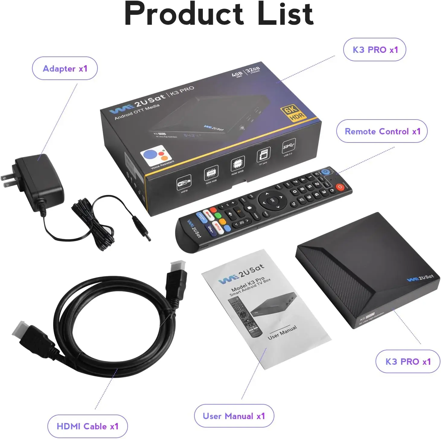 We2uSat K3 Pro 6K HDR Android 10.0 TV Box - Image 6