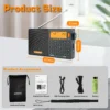 XHDATA D-808 AM/FM/SW/MW SSB AIR RDS Full Band Portable Radio - Thumbnail Image 6