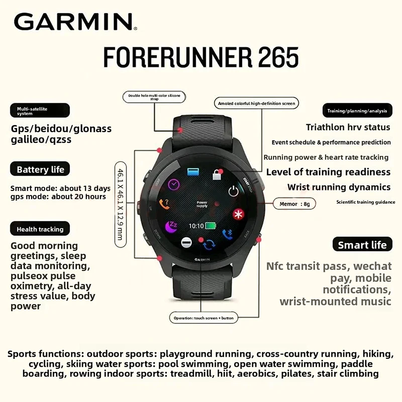 Garmin Forerunner 265 GPS 46mm Smartwatch - Image 5