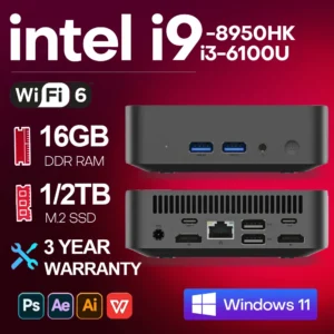 NEW Mini PC Intel I9 8950HK Windows 11 Pro