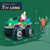 7 FT Long Santa Claus in Monster Truck - Thumbnail Image 3