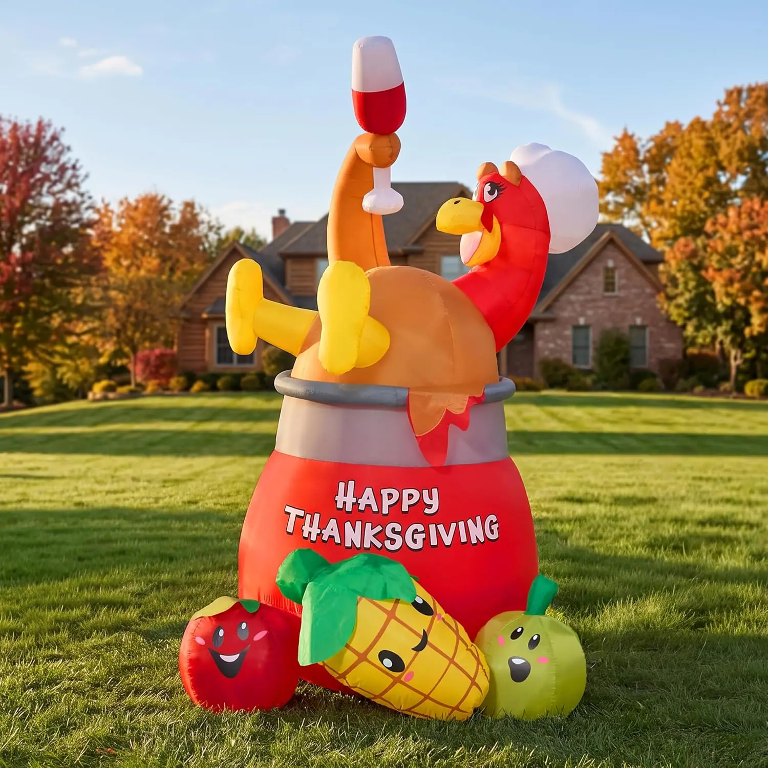 6 FT Thanksgiving Inflatable Turkey - Image 1