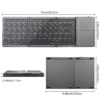 Portable Pocket Sized Foldable BT Keyboard Mini Wireless Keyboard - Thumbnail Image 7