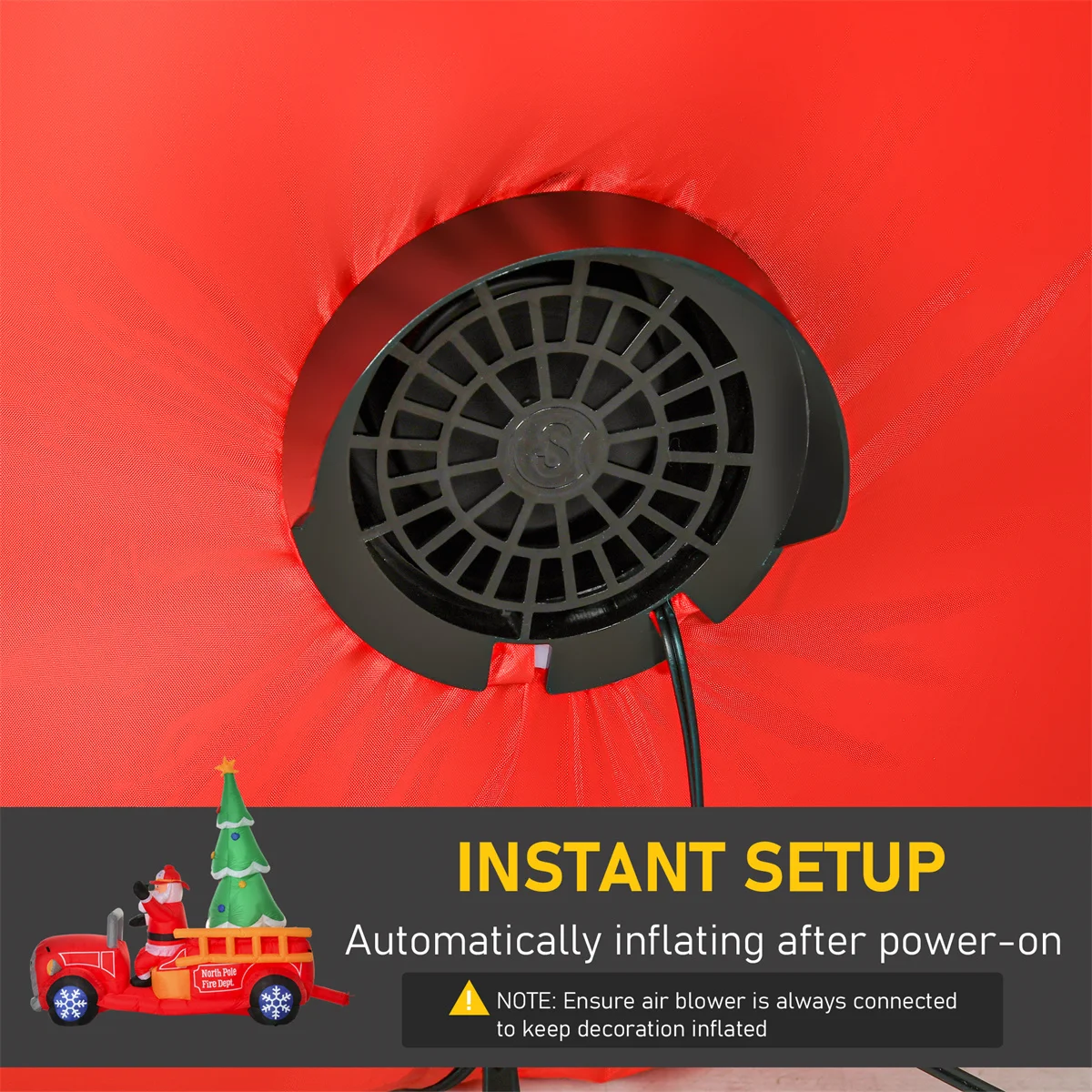 Firefighter Santa Claus with Christmas Tree - Image 8