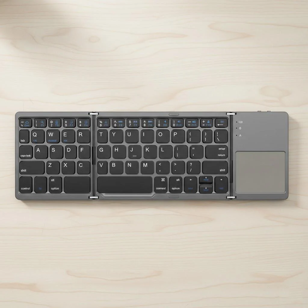 Portable Pocket Sized Foldable BT Keyboard Mini Wireless Keyboard - Image 9