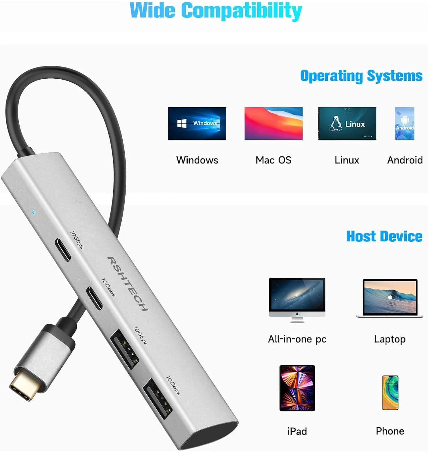 RSHTECH USB Type C Hub - Image 8