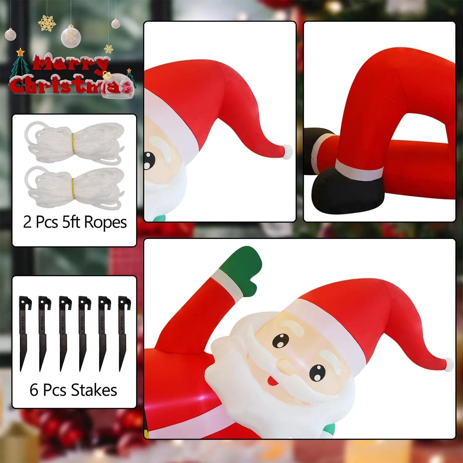 Giant 12FT Lying Santa Claus - Image 6