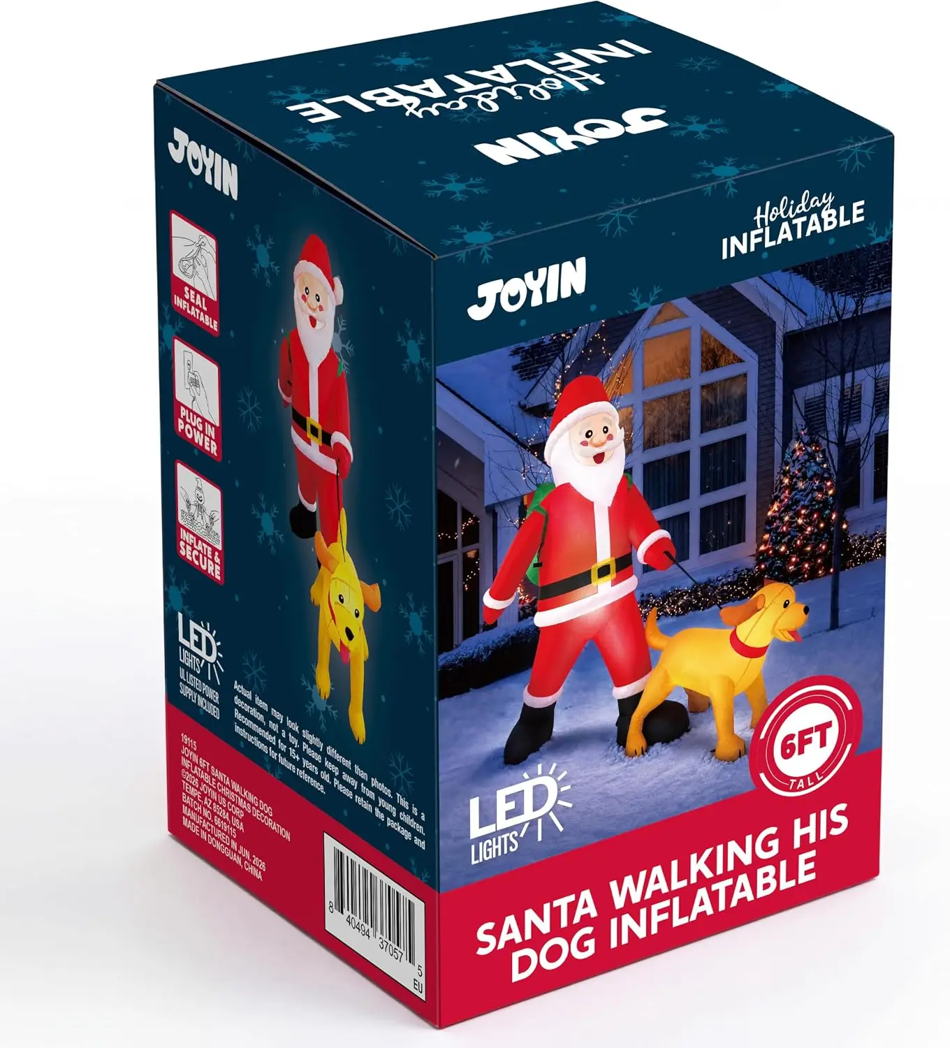 6FT Tall Santa Walking Dog - Image 8