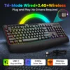 FocusOnPC K787 2.4G Tri-Mode Wireless Gaming Keyboard, - Thumbnail Image 2