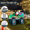 7 FT Long Santa Claus in Monster Truck - Thumbnail Image 6