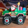 7 FT Long Santa Claus in Monster Truck - Thumbnail Image 1