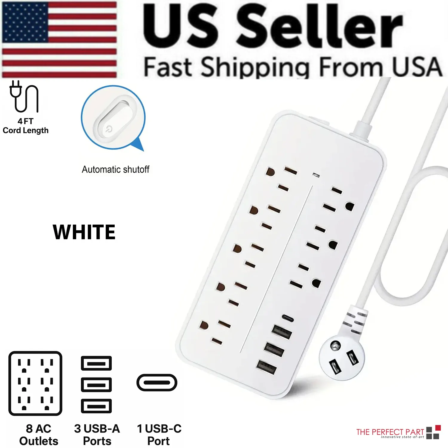 US Power Strip Surge Protector - Image 8