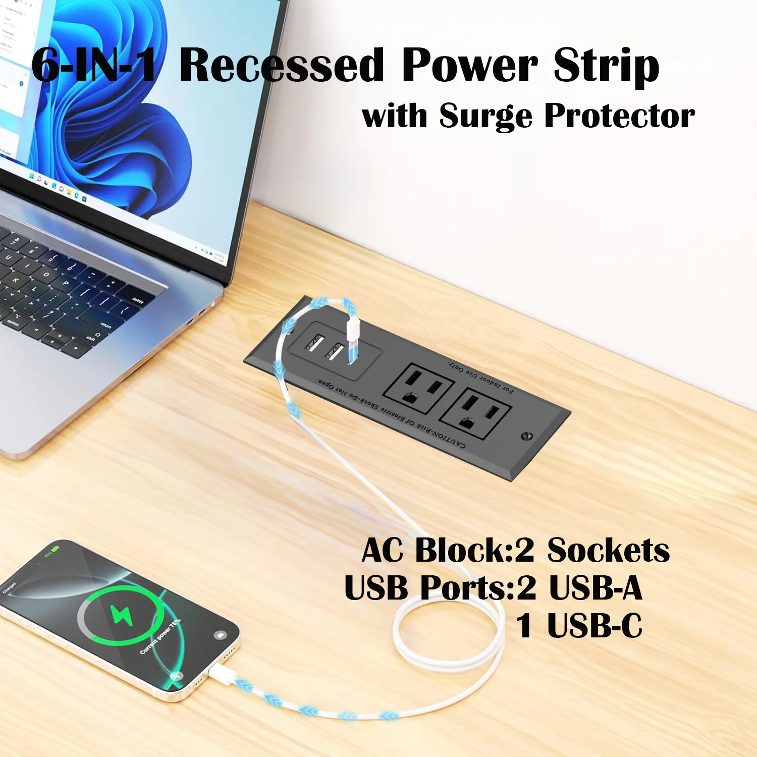 Recessed Embedded Power Strip 2 - Image 5