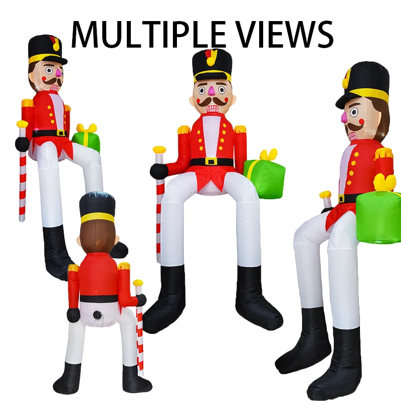 10FT Nutcracker Soldier with Candy Cane and Gift Box - Image 4
