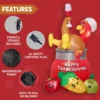 6 FT Thanksgiving Inflatable Turkey - Thumbnail Image 5