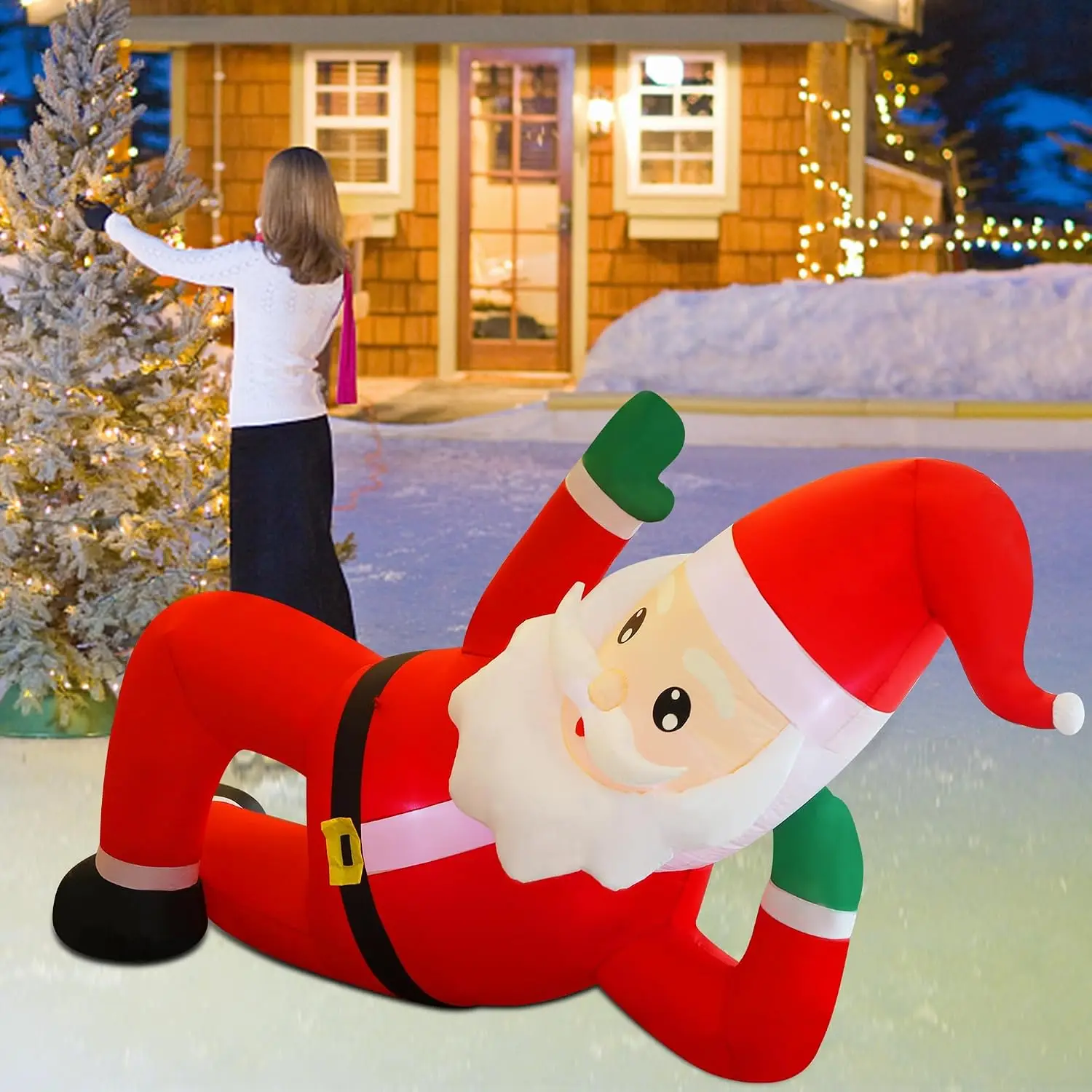 Giant 12FT Lying Santa Claus - Image 4