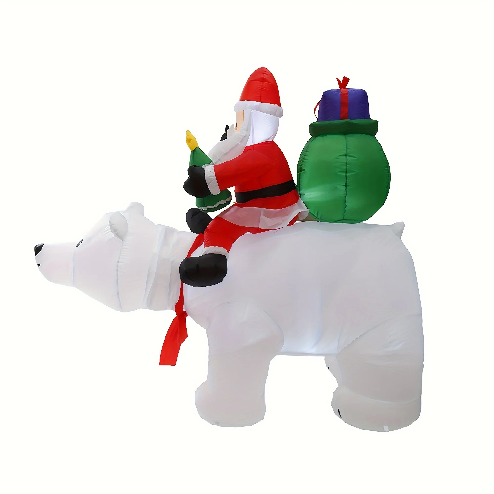 Santa Clause Riding Bear with Shaking Head - Image 6