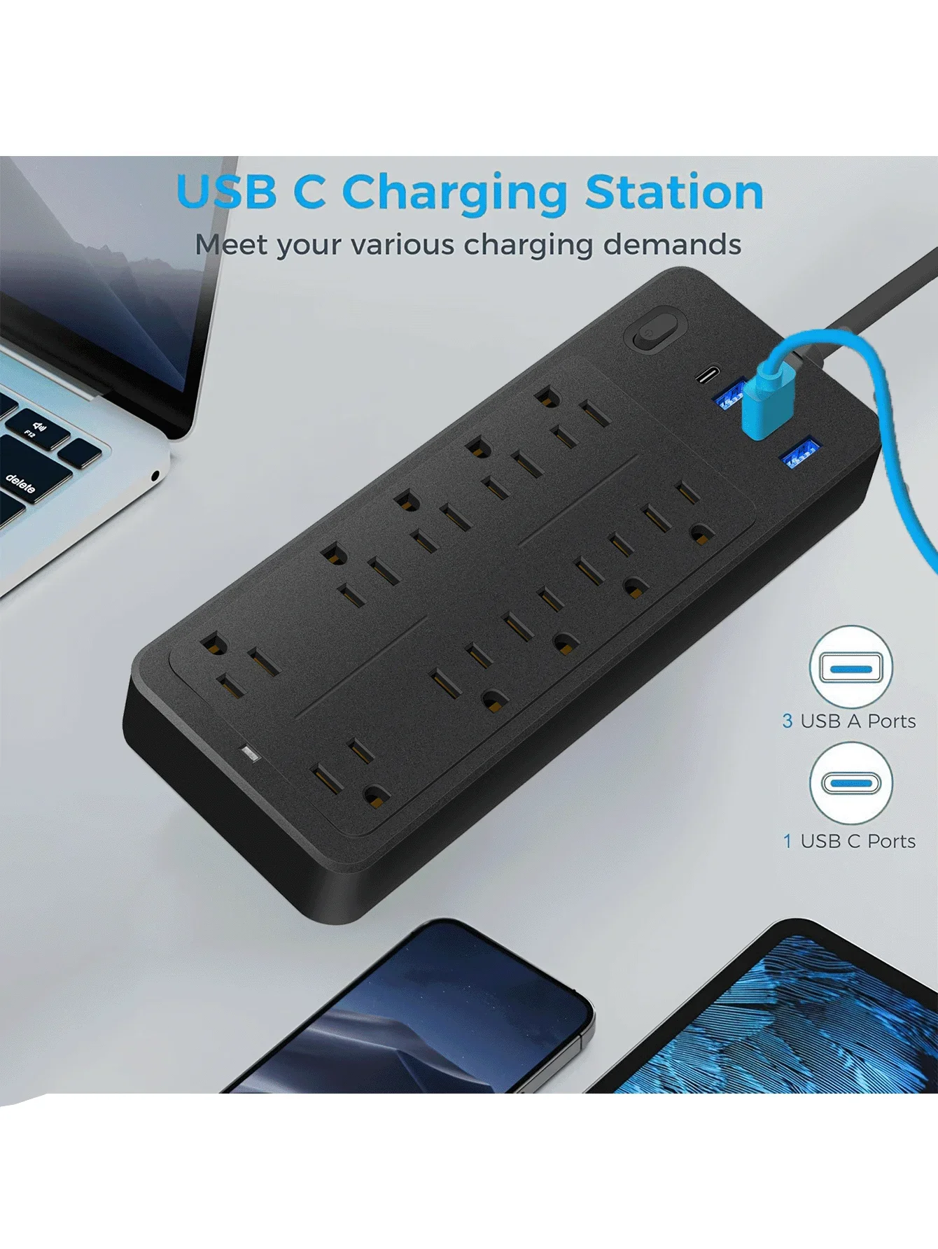 Power Strip Surge Protector - Image 3